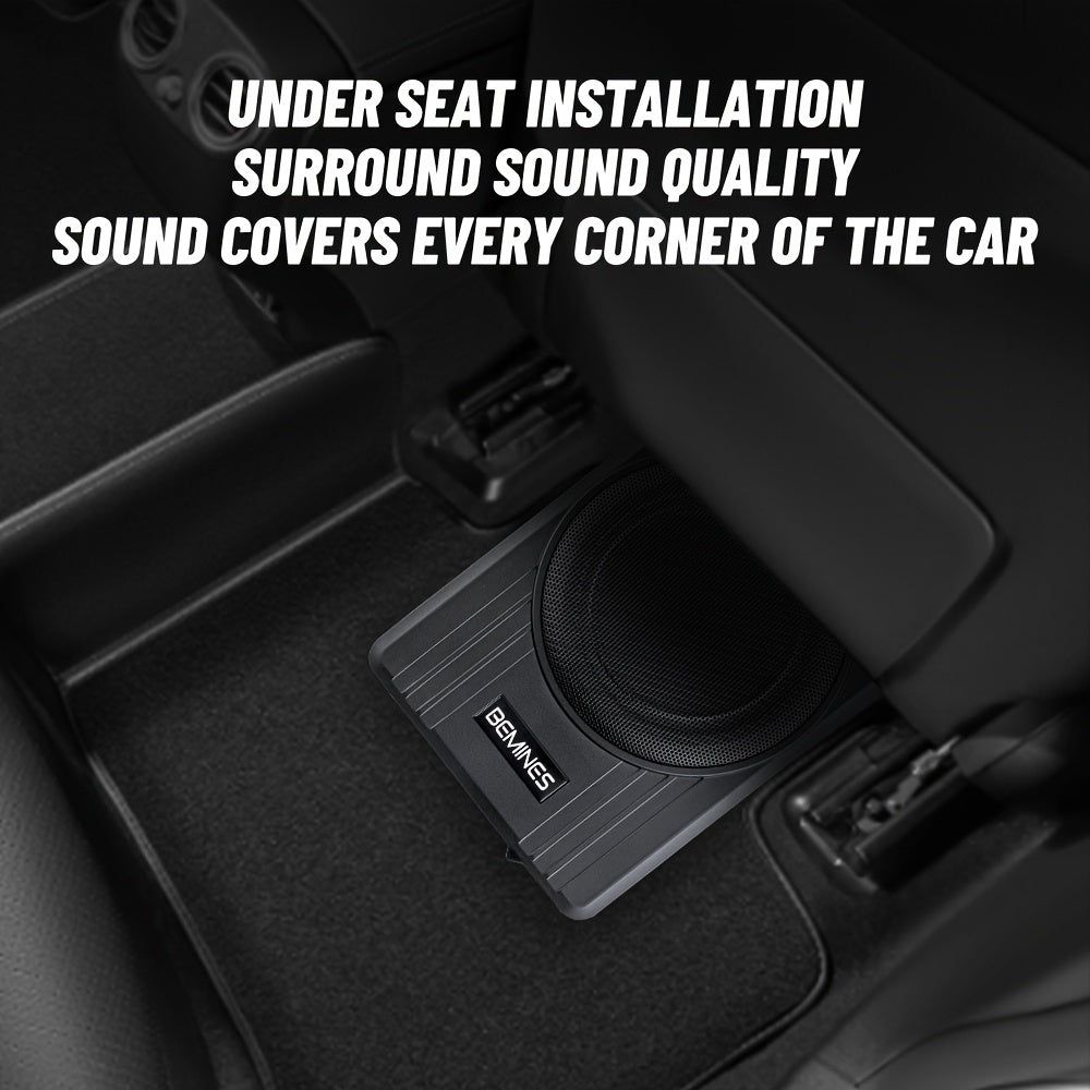 [Car Subwoofer] 105C 1500W 10-Inch Car Subwoofer with High Power And High-Fidelity Sound, Ultra-Thin Body, Includes Wired Control And Installation Parts, Without Battery