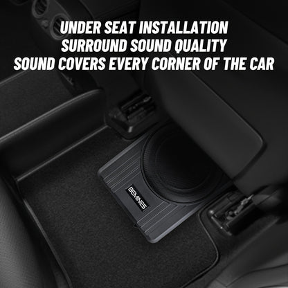 [Car Subwoofer] 105C 1500W 10-Inch Car Subwoofer with High Power And High-Fidelity Sound, Ultra-Thin Body, Includes Wired Control And Installation Parts, Without Battery