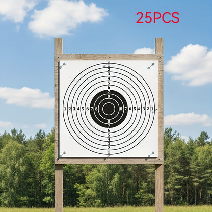 100/200 Pack 5.43×5.43inch Black and White Training Target Sheets - Heavy 250gsm Paper for Practice & Skill Drills