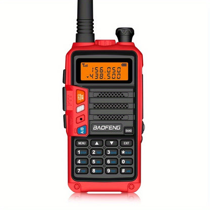 BAOFENG Walkie Talkie - Handheld Multi-Band Reception & Transmittance, Portable Dual-Way Radio with Large Capacity, High Power, Long-Range Communication, LED Flashlight, and Radio Frequency Monitoring, Walkie Talkie Designed