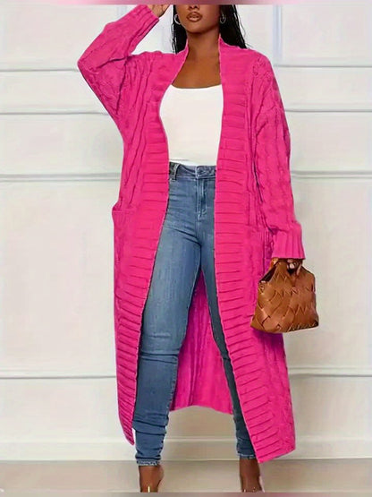 [Cardigan Sweater] Plus Size - Plus Size Cardigan Sweater A23A062