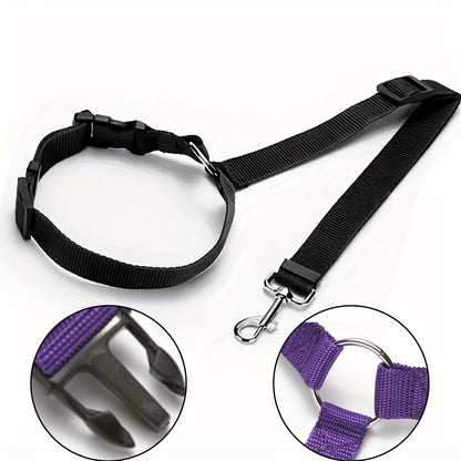 1pc Dog Belt Vest-Adjustable Car Safety Belly Band, Equipped With Solid Metal, Comfortable Padded Design And Ergonomic Support, Convenient Installation Automatic Haul Rope, Dedicated Pet Travel