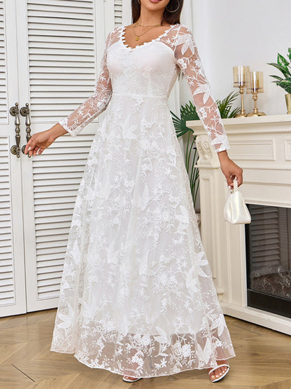 Off Shoulder Wedding Gown Euro Womens Wear Long Sleeve Elegant Design Slim Fit Bridal Dress Statement Outfit for Special Occasions