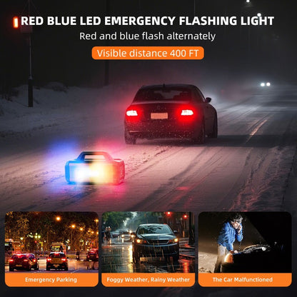 2 in 1 Car Jump Starter with Air Compror Air Iator Battery Charge Jumper Booster Power Bank Jumper Box Blue Red Emergency Alarm Flashlight