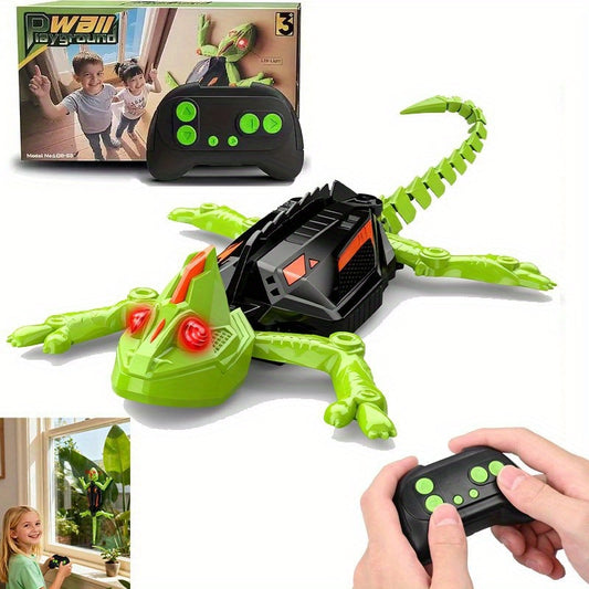 1pc Remote Control Gecko Robot Toy with Motion Sensor, USB-Powered Climbing RC Lizard Suitable for &, Green Crawling Robot with Lithium-Polymer Battery (Ideal Birthday/Christmas/Halloween Gift)