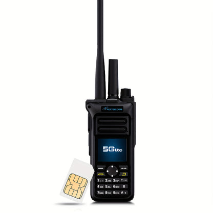 GT-10 Dual Mode 5G/UHF Walkie Talkie with SIM Card Unlimited Range Cellular Network PoC Two Way Radio Dual PTT GMRS FM 8000mAh AES256 Repeater Type-C Charging MON