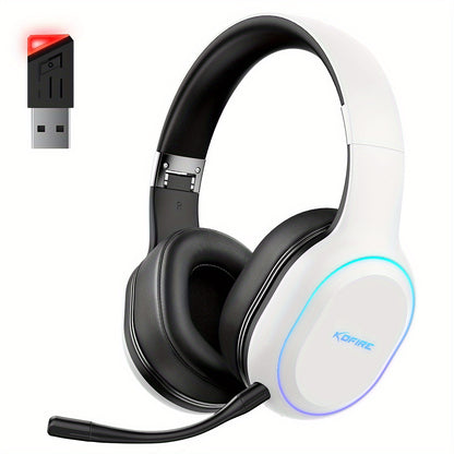 [Wireless Gaming Headset] UG-05 2.4GHz Wireless Gaming Headset | Ultra-Low Latency Technology + Immersive Vibration Feedback | 30H Battery Life Over-Ear Design | Detachable Microphone + High-Speed Wireless Adapter | Dynamic R