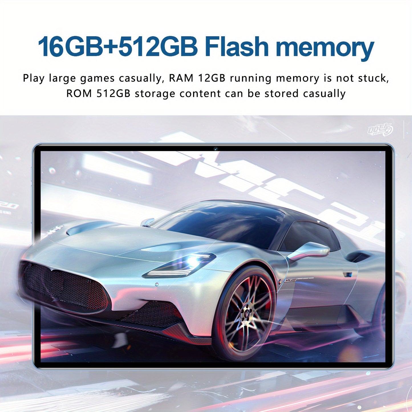 10.1 inch Video Call Tablet - Android 14, Ten Core CPU, 16GB RAM + 512GB ROM, High Definition IPS Display - For Family & Friends - Perfect Holiday Gift