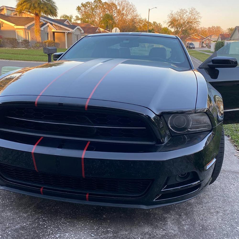 1Set/3Pairs Decal Sticker Vinyl Racing Stripe Decal Sticker for Car Decoration Fender, Hood, Roof, Trunk Bumper Compatible with All Cars Truck or SUV Free Size