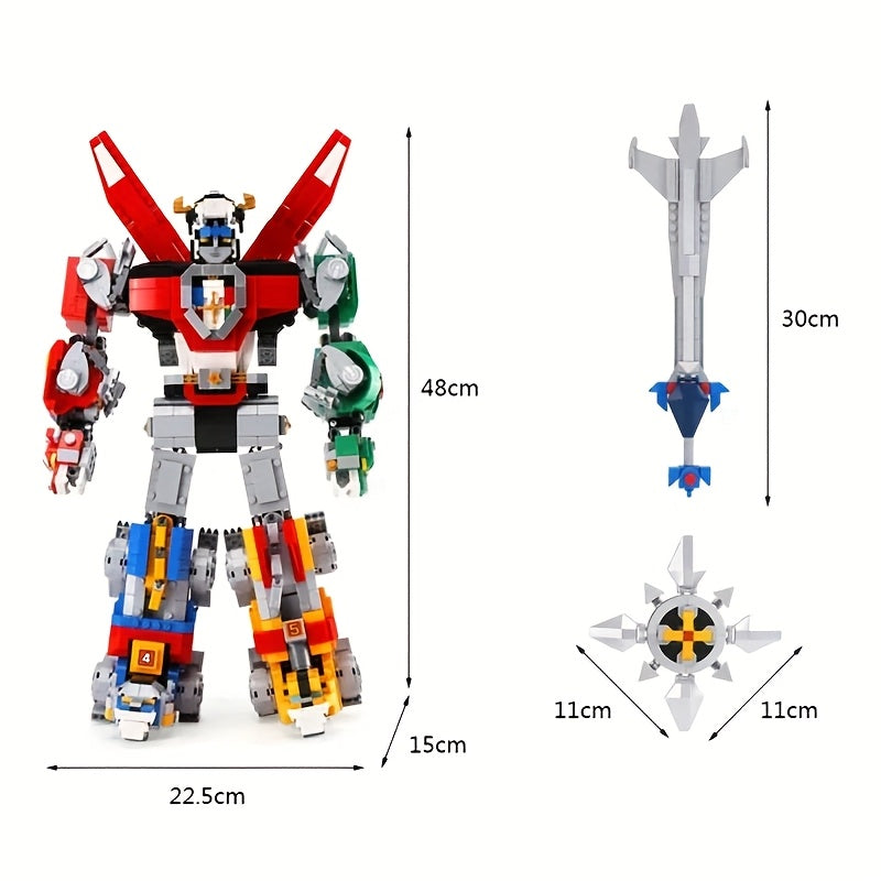 2321pcs VoltronUltimately IDEAS MOC Building Blocks Set - 5-in-1 Transforming Robot & Lion, with Poseable Arms, Head, Chest, Shoulders, Legs - Compatible with other major building blocks - Advanced Construction Set for Adults