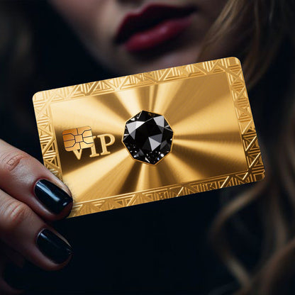 Golden Texture Synthetic Gemstone VIP Sticker Set, 2pcs Durable Privacy Stickers Made of PVC Material, Suitable for Credit Cards, Transit Cards, Debit Cards, etc., Protects Bank Cards from Scratches, Removable Self-Adhesive D
