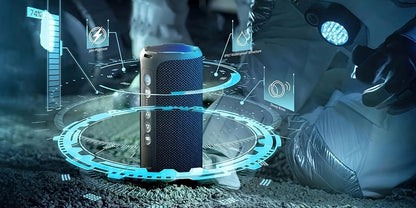 Ortizan Wireless Speakers, 40W Loud Sound, Wireless Stereo, IPX7 High Quality, Extra Bass, LED Light, BT5.3, Portable Compact Speaker for Shower, Outdoor, Beach, Home, Party. Gifts for Men And Women., Outdoor Speaker, Shower