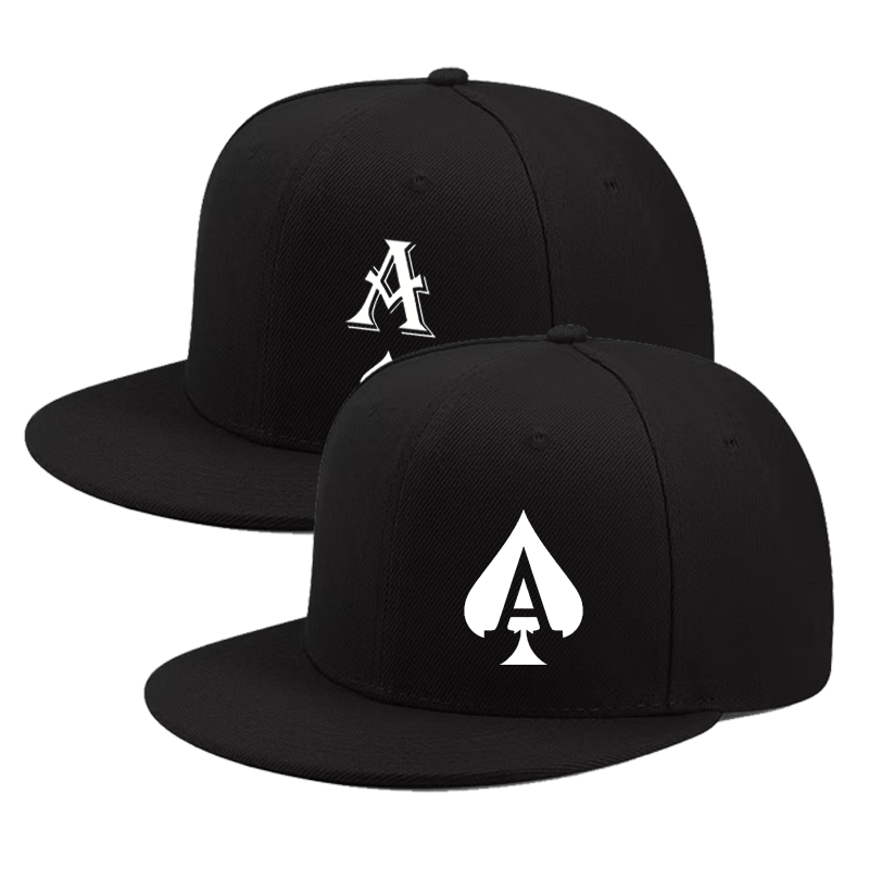 2D Flat - 2pcs A Letter Combination Style Unisex Fashion Hip-Hop Baseball Cap, Adjustable Size, Simple Casual Urban Style, Flat Brim Hat, Suitable for All Seasons, Unique Style