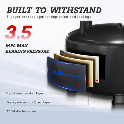 8 Gallon Portable Ultra Quiet Air Compressor, Max 150PSI Oil Free Air Compressor Tank, 2HP Motor 2, 8SCFM@90 PSI, 3, 8SCFM@40PSl Garage Air Compressors for Car Repair, Spray Painting, Woodwork Nailing