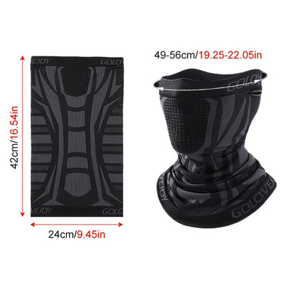Unisex Face Mask Scarf Neck Gaiter, Breathable Elastic Soft Reusable Half-Face Mask, Black Ear-Loop Knitted Face Cover, Multi-Functional Headwear