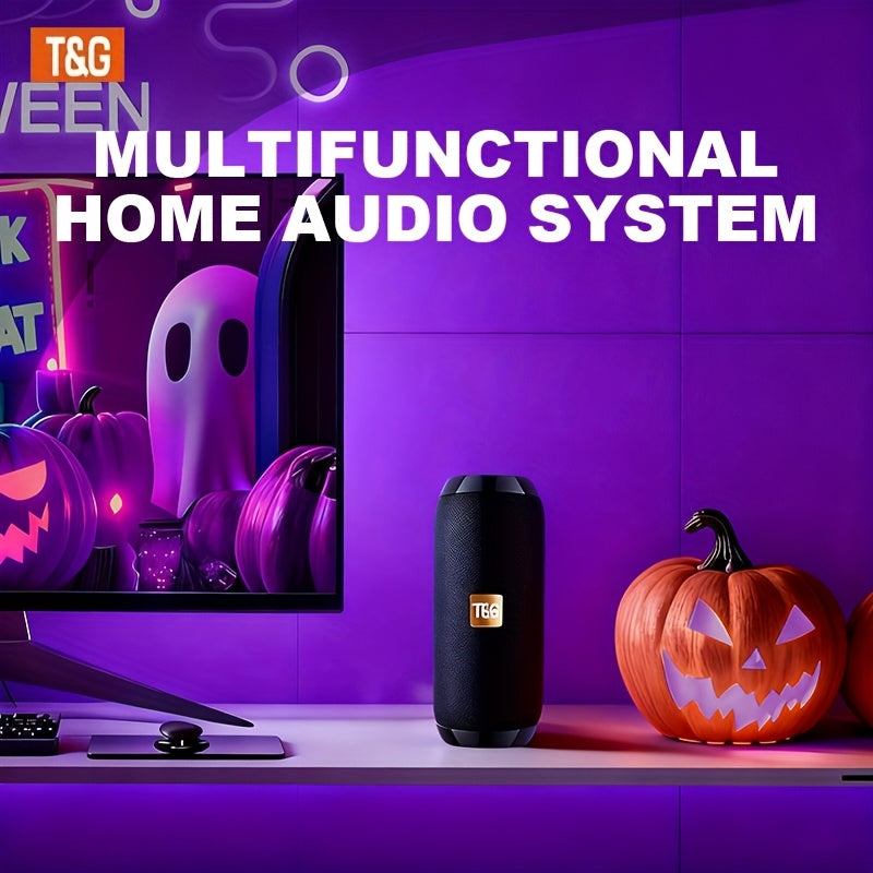 TG117 Portable Wireless Speaker, IPX4, TWS Stereo, Compatible With FM TF USB Insertion Card, Connected To Phone/tablet/TV, Wireless Portable Audio, Electronic Products, Birthday Party Gifts, Thanksgiving, Christmas Gifts