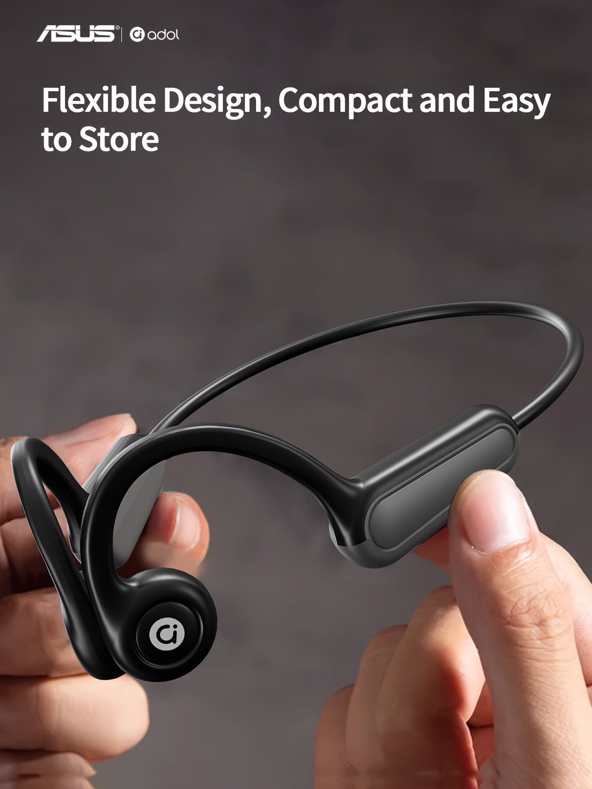 ASUS Bone Conduction Open-Ear Wireless Earphones with Mic and Multi-Function Controls, Perfect for Sports, Fitness, Riding, and Gaming