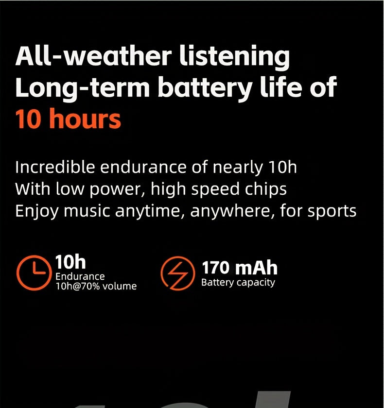 POLVCDG Audio new upgrade sound sense 2.0 X16 wireless bone conduction headset, professional sweat and, clear talk with microphone, magnetic charging port long life, large memory wireless/MP3 dual-mode one-click switch, suita