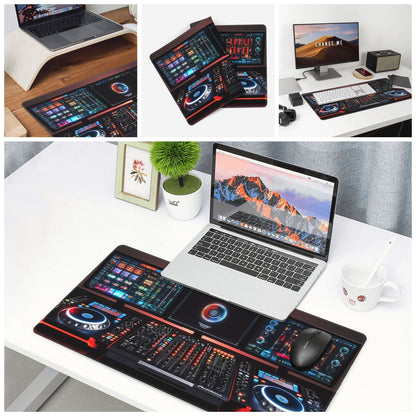 Pro DJ Mouse Pad | Designed Like Traktor Kontrol S4 MK3 - Illuminated Buttons, Jog Wheels, Digital Display | Washable Non-Slip Rubber Base | Perfect for Music Production and Home Studios, DJ Accessories