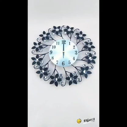 1pc Modern Minimalist Large Round Wall Clock with Black Hands & White Face - Large Easy-to-Read Numerals, Black Frame, Beige/White/Gray Tones - Iron Construction for Living Room, Bedroom, Kitchen, Office - Quiet Sweep Movemen