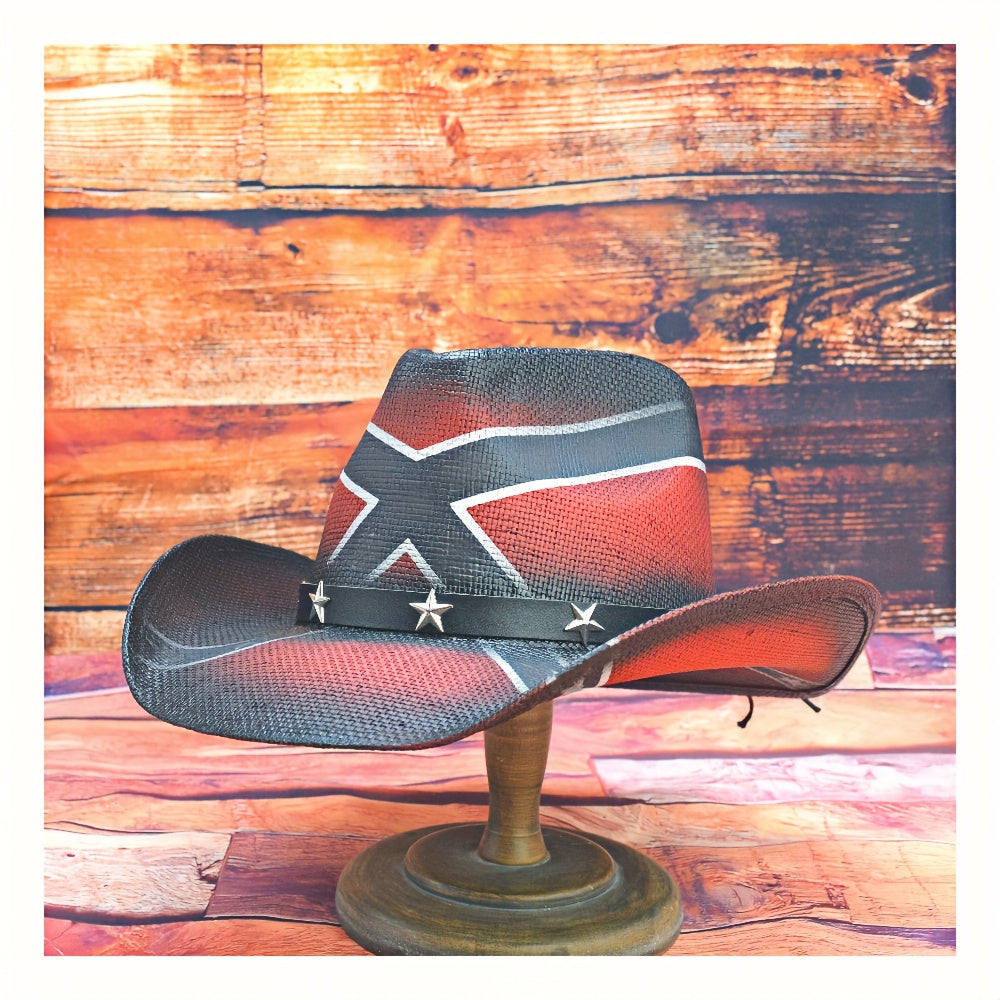 1pc OIERNFE Retro Western Style Outdoor Sports Cowboy Hat - Wide Brim, Breathable Snake Light Beige Pattern, Adjustable Fit for Summer, Red/Black/White/Gray, Python Light Beige Texture