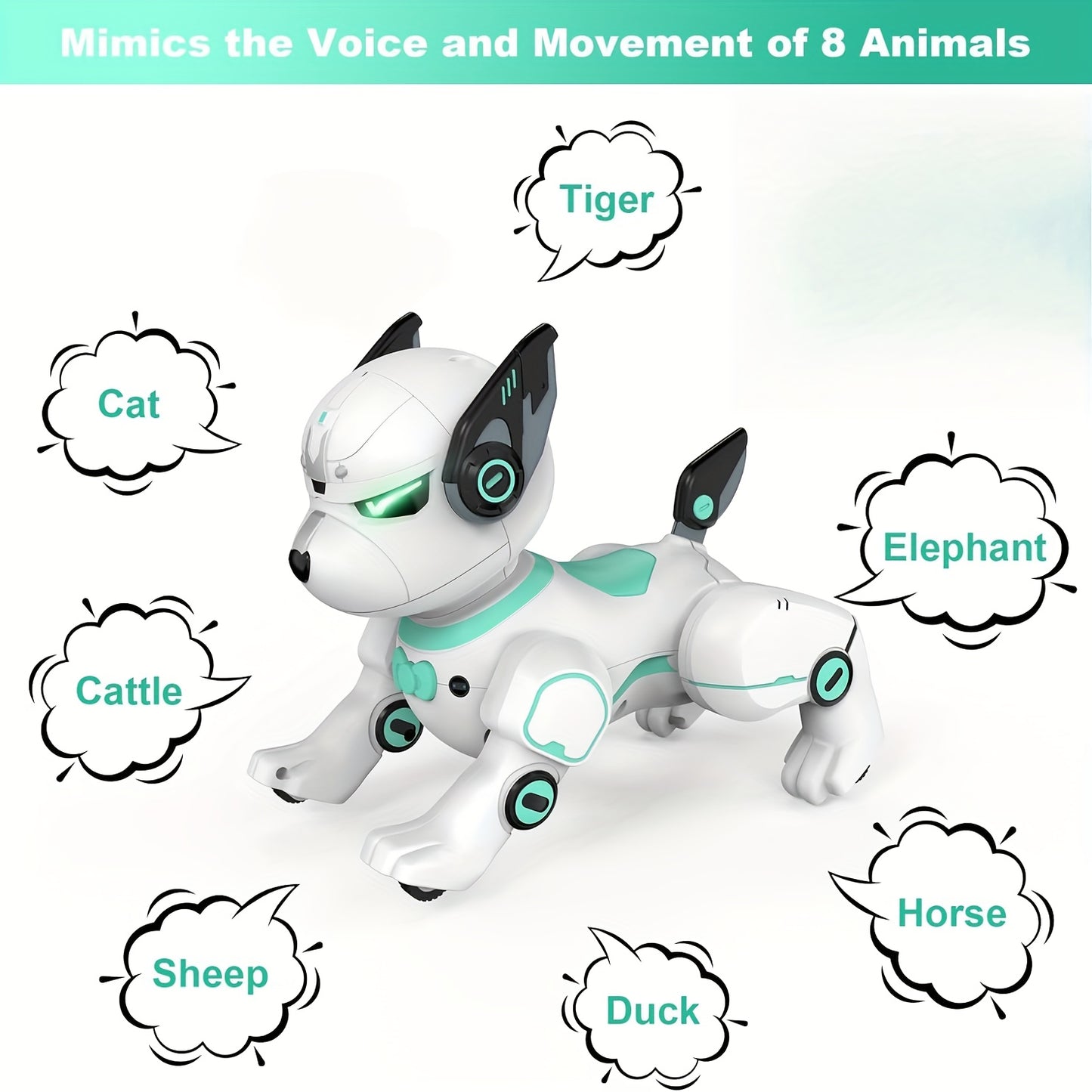 2025New Intelligent Black Technology Robot Dog Cute Companion, Playmate, Future Technology, Christmas And Halloween, Birthday Gift