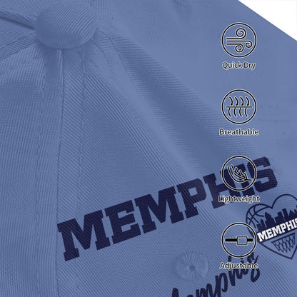 Memphis Baseketball Baseball Cap Adjustable City Print Snapback Hat Game Day