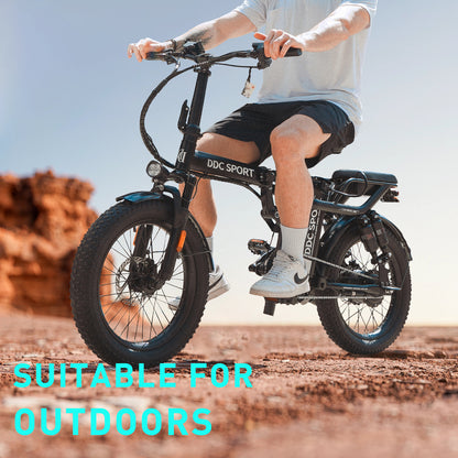 Eclio F02 Electric Bike for Adults, 20mph Ebike with 48V Removable Battery, 20" FAT Tires & LCD Display, Supports 330lbs - Ideal for Commuting & Urban Leisure Riding