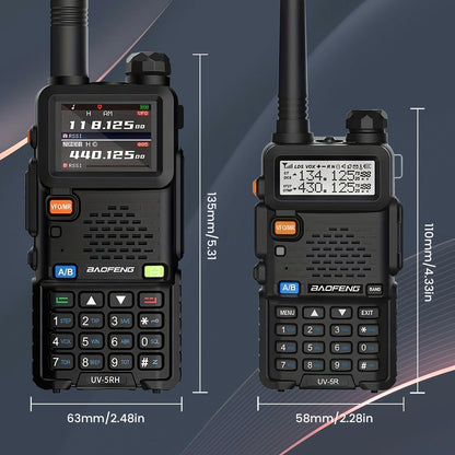 6pcs Baofeng GM-5RH Radio, 10W Walkie Talkies Long Range, Two Way Handheld Radio Ultra-long standby 48-72 hours, Hunting Gear Weather Radio, Survival Gear Walkie Talkie with NOAA, Radios for business safety, hiking, camping,