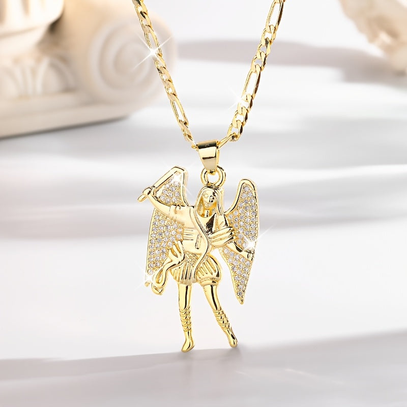 Medal Necklace with Archangel Michael Charm - Religious Medal Jewelry for &, Year-Round Wear for Parties, Mardi Gras, Graduation & 's Day Gifts - Iconic Award, for Teenager