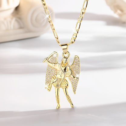 Medal Necklace with Archangel Michael Charm - Religious Medal Jewelry for &, Year-Round Wear for Parties, Mardi Gras, Graduation & 's Day Gifts - Iconic Award, for Teenager