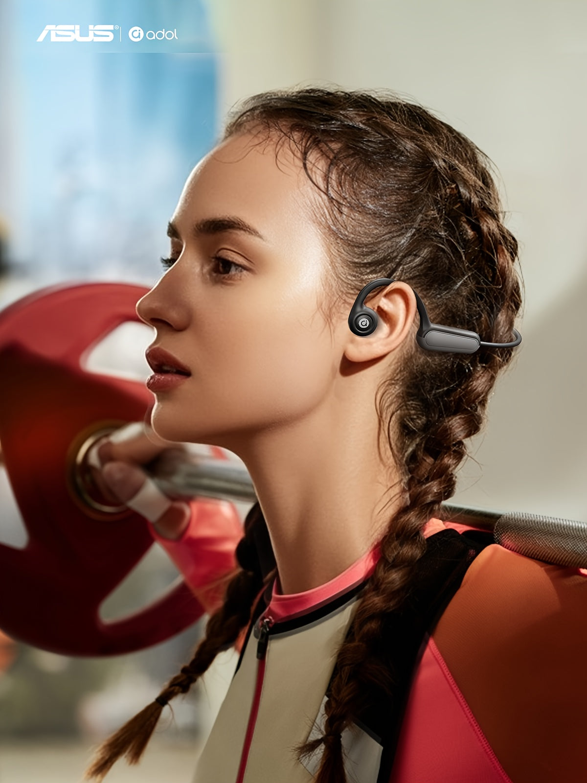 ASUS Bone Conduction Open-Ear Wireless Earphones with Mic and Multi-Function Controls, Perfect for Sports, Fitness, Riding, and Gaming