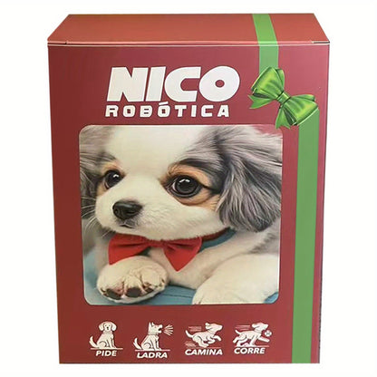 2025 New Electric Pet Robot Dog Toy with Moving Forward/Backward, Barking & Interactive Sensory Stuffed Animal - Realistic Expressive Eyes, Fluffy Ears, Soft Body, Control via, Birthday Gift & Adults, Compatible with Smart Ho