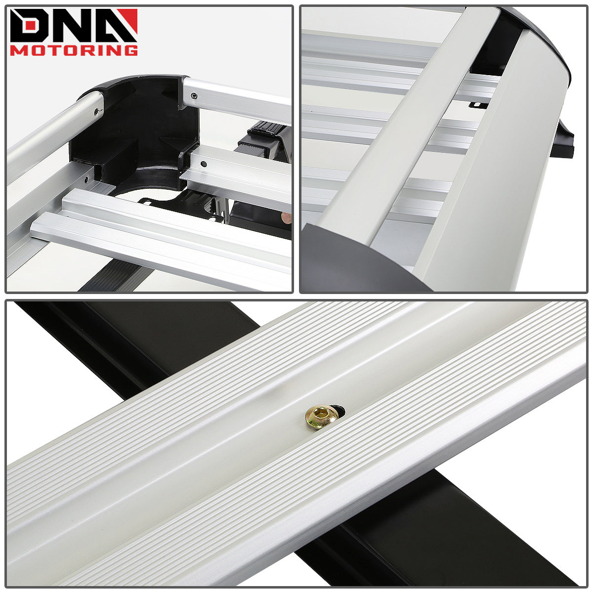 DNA MOTORING Cargo Roof Rack Cross Bar Carrier Basket, with Adjustable Clamps