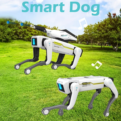 Smart Robot Dog, Remote Control Toy Robot Dog with Water Cannon Launch Pad, Programmable, Voice, Dance, Music, Can Be Controlled by Remote and Mobile Phone APP, Ideal Birthday Gift for Children