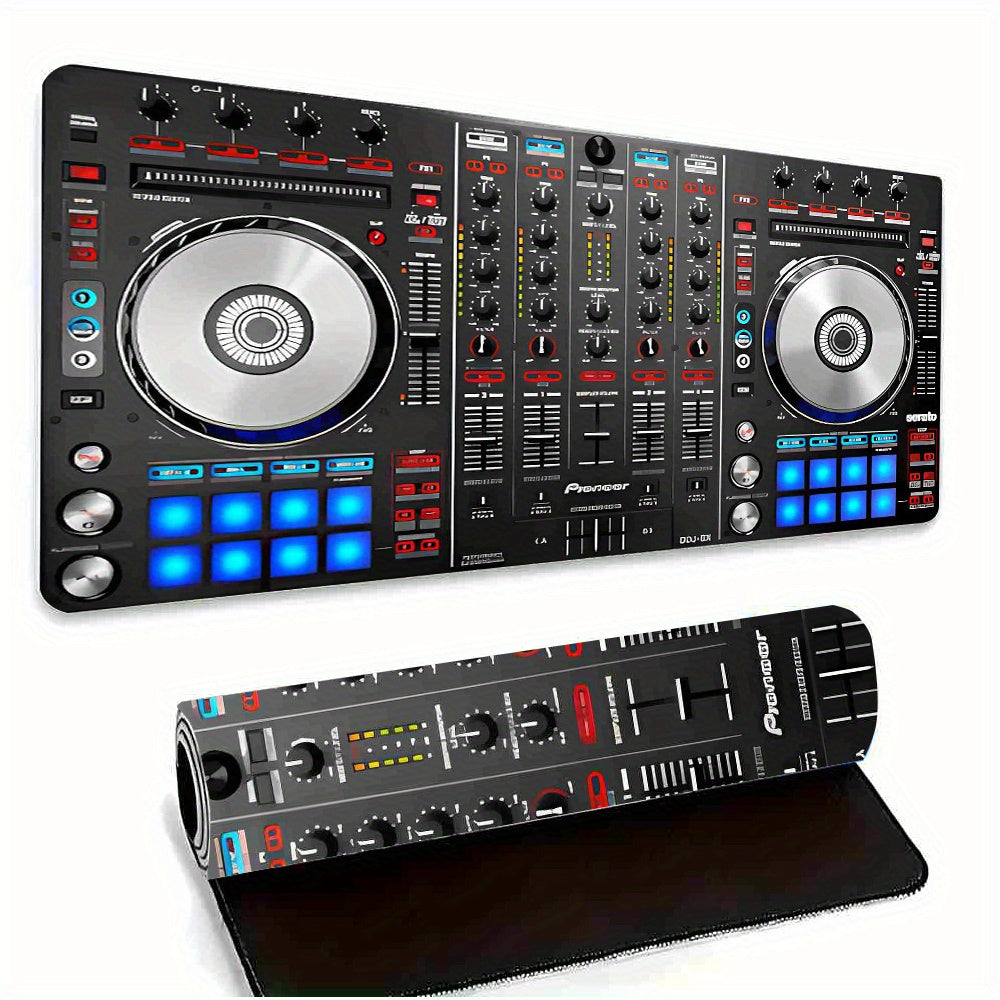 1pc Pioneer DJ DDJ-SX Controller Mouse Pad & Office Desk Mat - Non-Slip Rubber Base & Polyester Surface with DJ-Themed Design, Scratch-Resistant Durable Gaming & Music Production Mat for DDJ-SX Controller Compatibility, Ideal