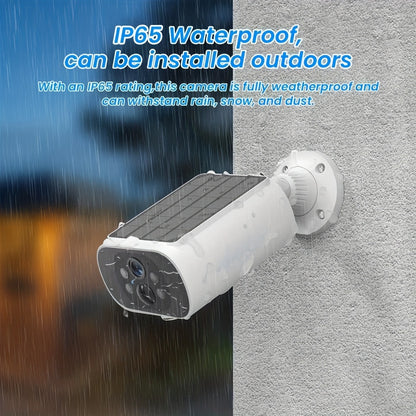 4MP Solar-Powered Wireless Outdoor Camera, 2.4GHz WiFi Security Surveillance with Solar Panel, 3 Night Vision Modes, Human Detection, High Quality, Two-Way Audio & Alexa Support