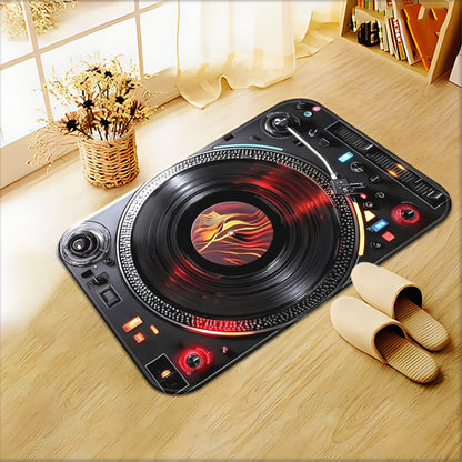 One Piece of Music Player Door Mats Made of 700Gsm, Featuring a Non-Slip Design Suitable for Bathrooms. This Microfiber Rug Is Absorbent And Machine Washable, Perfect for Bedrooms, Living Rooms, Entrances, Camping, Picnics, A