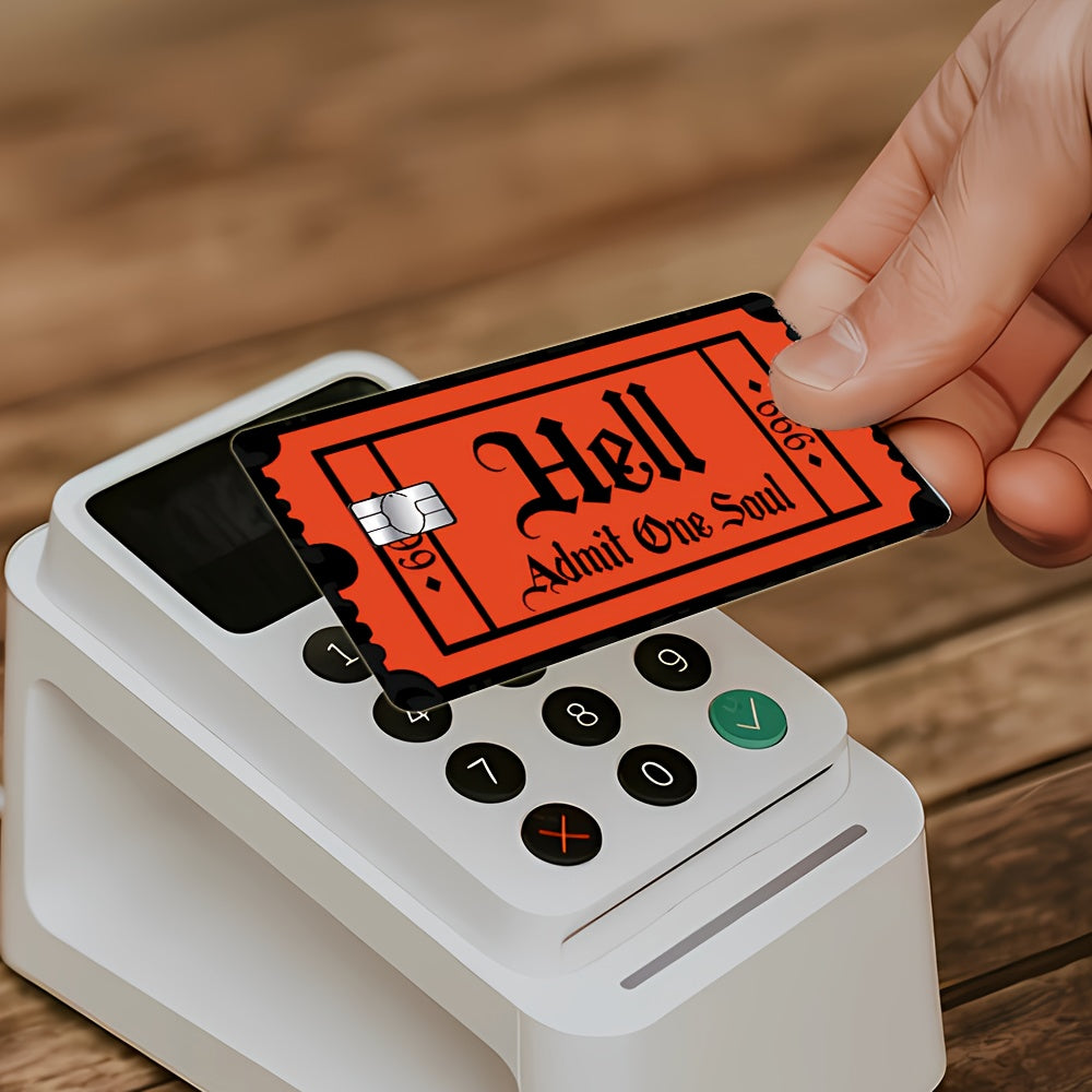 3pcs Waterproof & Scratchproof Credit Card Skins - Self-Adhesive Vinyl Card Protectors with Logo/Text/Barcode/QR Code, Fits Most Debit/Credit Cards