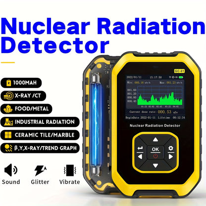 Geiger Counter Nuclear Radiation Detector Radiation Dosimeter With LCD Display, Portable Handheld Beta Gamma X-ray Radiation Monitor Meter, Perfect To Birthday Father'S Day Gift
