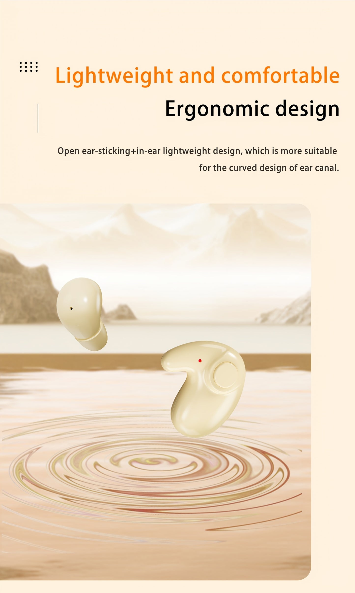 2 Pairs Of In Ear Wireless Wireless Earbuds, Invisible Mini Sleep Earbuds, Long Battery Life, Comfortable To Wear, High Fidelity Sound Quality, Intelligent Noise Reduction, Bass Loop, Touch Control, Digital Display Screen, Of
