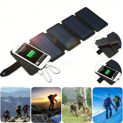 1pc Portable Solar Panel Outdoor travel USB power charger for emergency charging of cell phones, laptops, tablets, fans, flashlights - Solar powered, no batteries needed, Solar Panel With Battery, Portable Power Station With