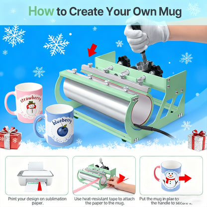 5/8 in 1 Heat Press Machine | 12x15/15x15 Inch Sublimation Heat Press, 360° Swing Away Digital T-Shirt Pressing, Includes 30OZ & 20OZ Tumbler Press, Multifunction Combo for Hat, Cap, Plate - SUTECK, Metal, 110V