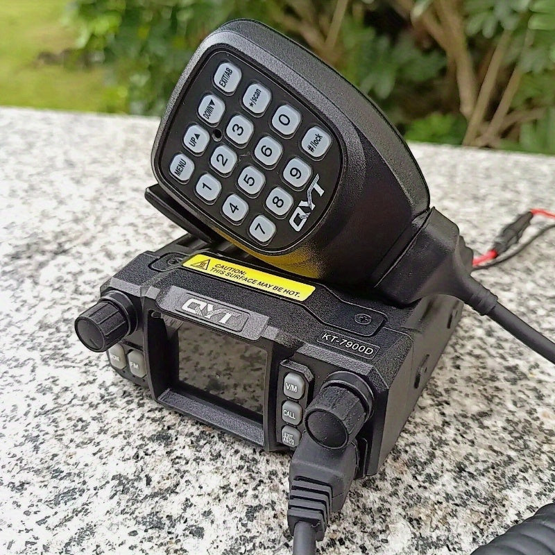 QYT KT-7900D 25W Quad Band Mobile Radio with Lighter Power, 200-Channel UHF/VHF Car Ham Radio, External Speaker/PTT, CTCSS/DCS Coding, Unlock - for Truck, RV, Boat (KT7900D)