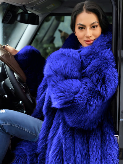 FHILLINUO Chic Women'S Faux Coat | Long Length, Solid Color, Single Breasted, with Pockets, Comfortable and Warm for Fall/Winter