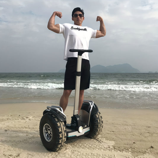Adult 60V Dual Motor Self Balancing Scooter - 50-Mile Range, 12.5 MPH Golf Cart with, Shockproof Suspension & Display, All-Terrain Rider for Golf Course, Hills & Rough Terrain - Heavy-Duty E-Scooter