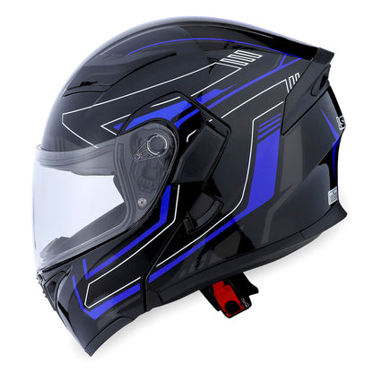 MOTORCYCLE MODULAR FULL FACE HELMET FLIP UP DUAL VISOR HELMET
