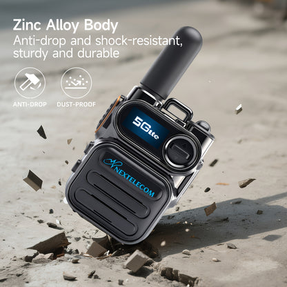 [2 Pack] Long Range Cellualr Walkie Talkies SIM Card No Monthly Fee US Coverage Nationwide For Adults POC Two Way Radio Rechargeable Battery For Camping Hiking Hunting Construction Security Truckers Construction