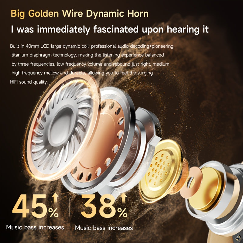[Noise-Canceling Headphones] 2025 Classic Model Noise-Canceling Headphones - Dual Chip Technology, Lossless Sound, Dual Golden Plating Certification, Foldable/Wireless Design with Strong Anti-Interference Capability, Ensures