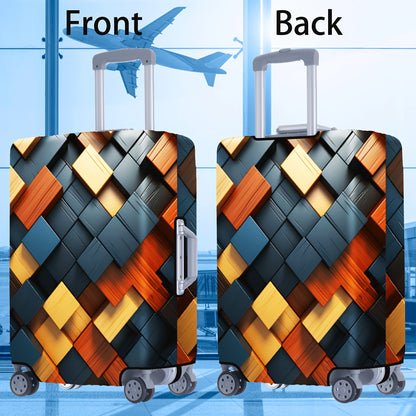 1pc of 300G/M² High-End Wood Grain Series Printed Pattern, Thickened Suitcase Protective Cover, Thickened Suitcase Accessory, Suitable for Business, Business Trips, Vacations, Travel, Luggage Check-In, Back to School, Adding